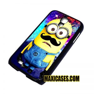 minions galaxy with mustache iPhone 4, iPhone 5, iPhone 6 cases