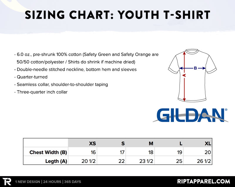 youth small t shirt size chart - Haval