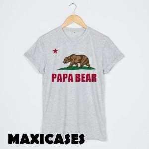 Papa Bear Flag of California T-shirt Men, Women and Youth