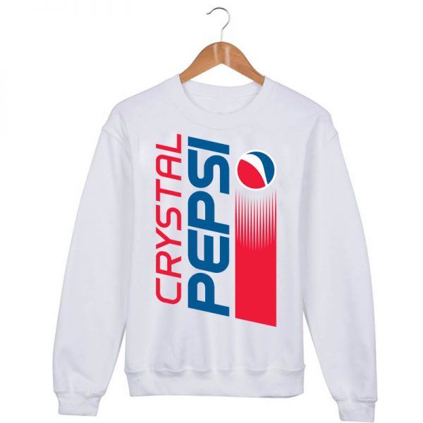 Crystal Pepsi Logo Sweatshirt Unisex Adults Size S to 2XL