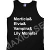 Morticia Elvira Vampira Lily Munster Queens of Horror tank top men and women Adult