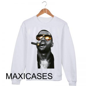 Kanye West Smoking cigar Sweatshirt Sweater Unisex Adults size S to 2XL