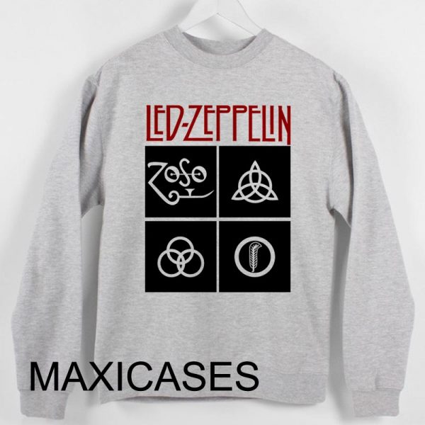 Led Zeppelin symbols Sweatshirt Sweater Unisex Adults size S to 2XL