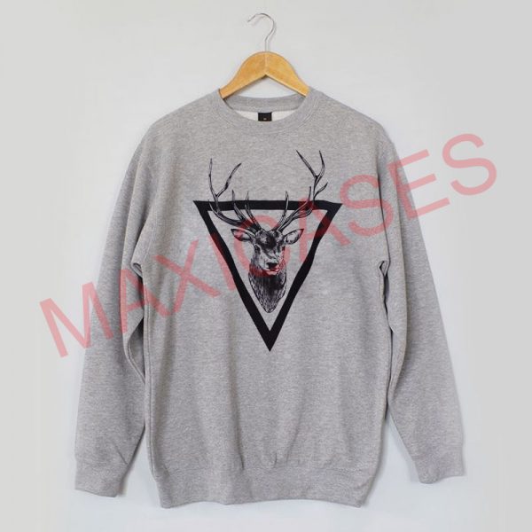 Deer triangle Sweatshirt Sweater Unisex Adults size S to 2XL