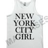 New york city girl tank top men and women Adult