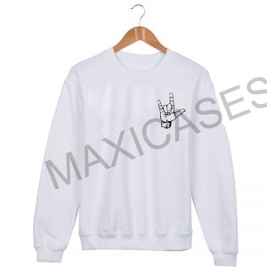 Rock hand Sweatshirt Sweater Unisex Adults size S to 2XL