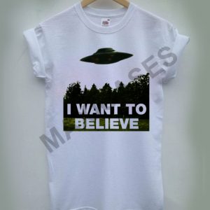 X-fles I Want To Believe T-shirt Men Women and Youth