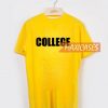 College T-shirt Men Women and Youth