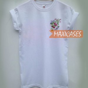 Flower Embroidery Cheap Graphic T Shirts for Women, Men and Youth