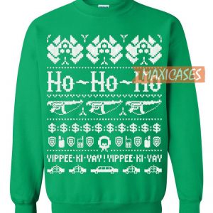 Die Hard Ugly Christmas Sweater Green