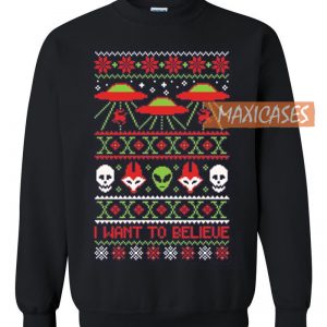 The X Files I Want To Believe Ugly Christmas Sweater