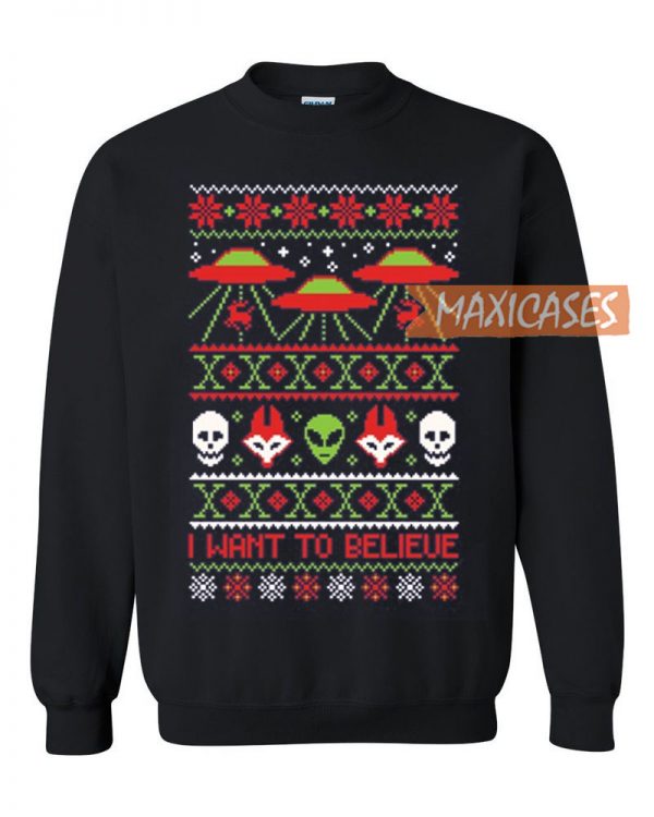 The X Files I Want To Believe Ugly Christmas Sweater