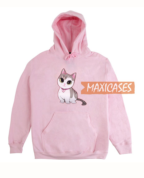 Cute Cat Pink Hoodie Unisex Adult Size S to 3XL | Cute Cat Pink Hoodie