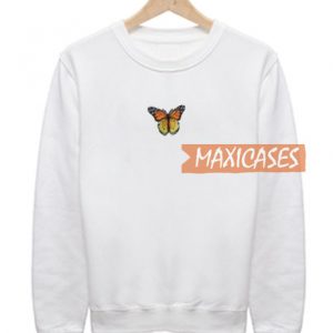 Butterfly White Sweatshirt