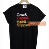 Cow Cape Hair Slipper T Shirt