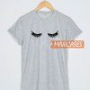 Eyelashes Grey T Shirt