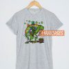 Leprechaun Riding A Dinosaur T Shirt