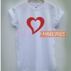 Love Heart White T Shirt