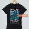 August Girl I Can't Go To Hell Satan T Shirt