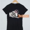 Camera With Flower T Shirt