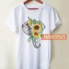 Elephant Sunflower T Shirt