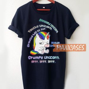 Grumpy Unicorn Annoyed Touchy T Shirt