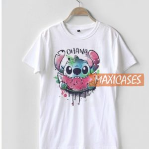 Stitch Eat Ohana Watercolormelon T Shirt