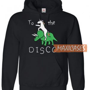 To The Disco Unicorn Riding Dinosaur Hoodie