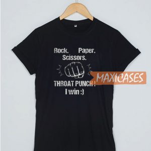 Rock Paper Scissors Throat T Shirt