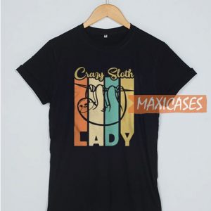 Crazy Sloth Lady T Shirt