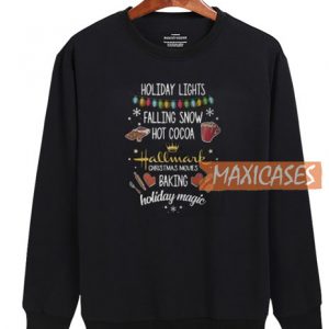 Holiday Lights Falling Snow Sweatshirt