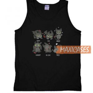 Toothless Happy Sad Angry Tank Top
