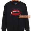 Red Lips Vampire Kiss Sweatshirt