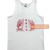 Chinese Fish Fuzzy Furry Tank Top