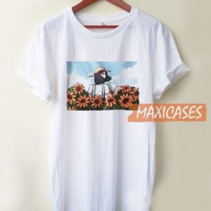 Girl With Sun Flower T Shirt