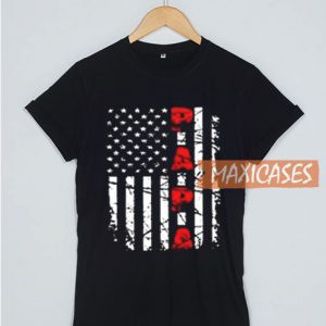 Papa Ever American Flag T Shirt