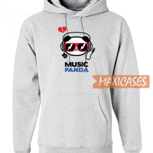 I Love Music Panda Hoodie