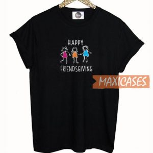 Happy Friends Black T Shirt