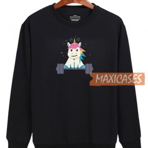 Unicorn Gym Black Sweatshirt