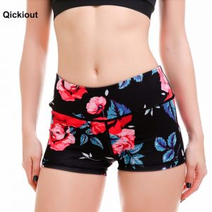 Red Rose Shorts Casual Women