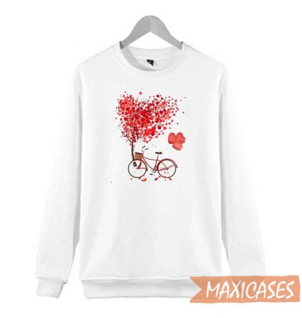 Romantic Heart Flowers Sweatshirt