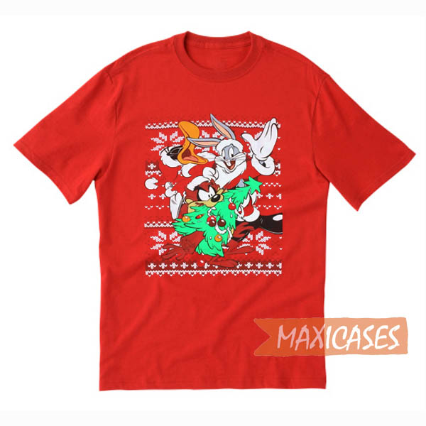 Looney Tunes Christmas T Shirt Women, Men and Youth